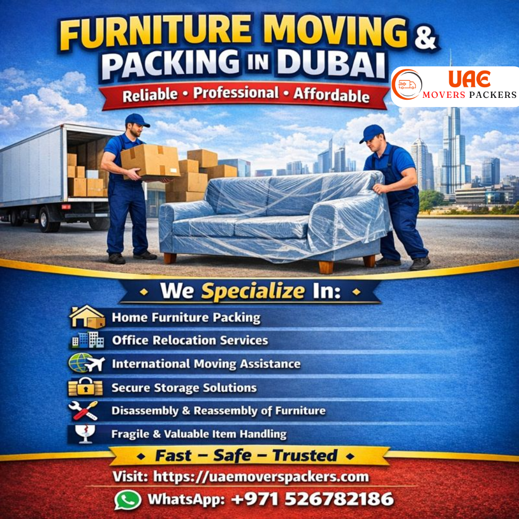 Furniture Moving and Packing in Dubai