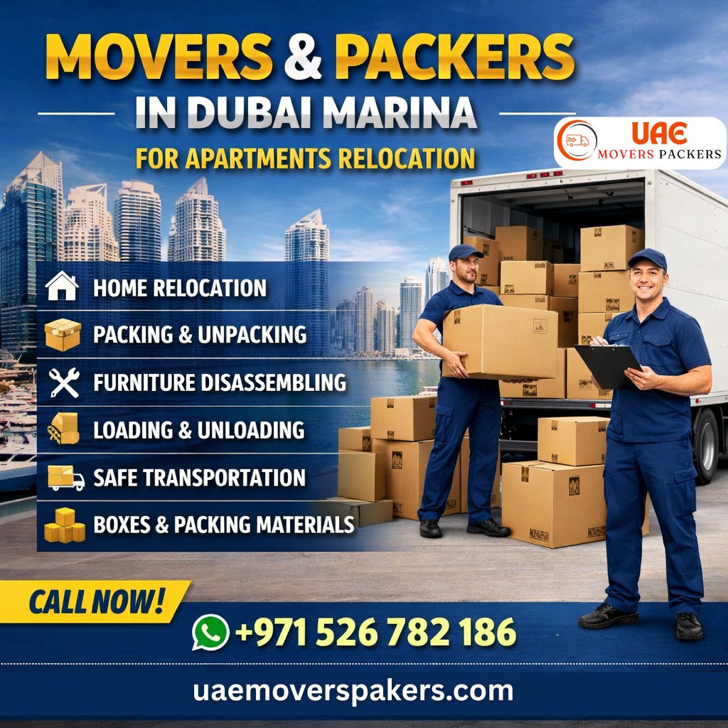 movers and packers in Dubai Marina for apartments