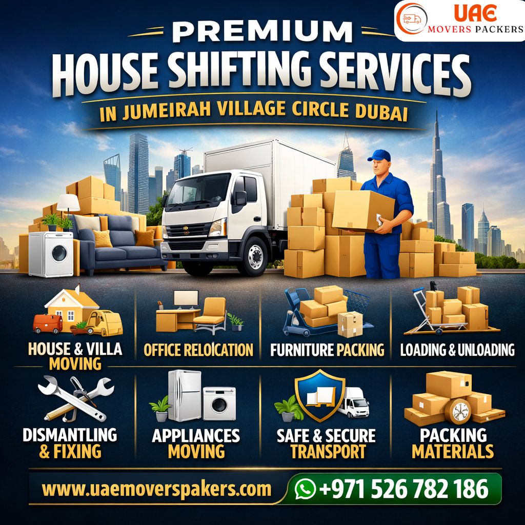 Premium House Shifting Services in Jumeirah Village Circle Dubai
