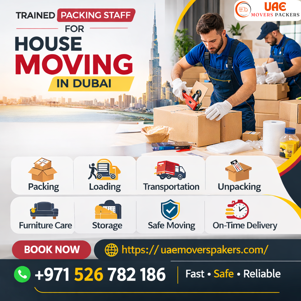 trained packing staff for house moving Dubai